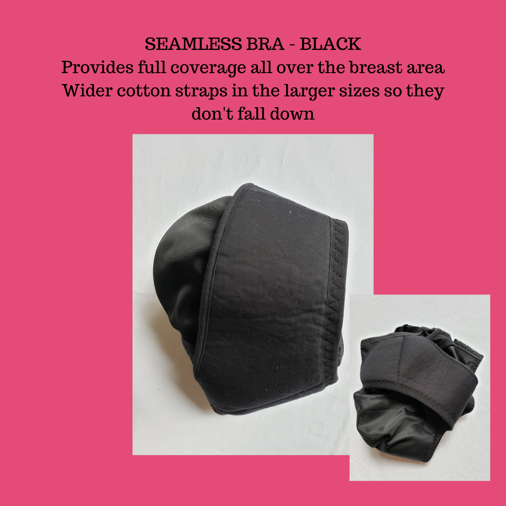 Ribbed Seamless Bra  Black - Thelma & Thistle