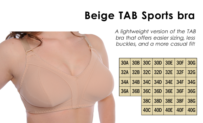 TAB Bra Sports Yoga BEIGE 30A 42G
