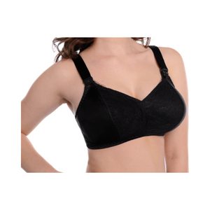 The Diagonal Seamed Bra is most suitable for women requiring full coverage or anyone with very large or very dense breasts or anyone with a lumpectomy or mastectomy. There is a hidden pocket for a prosthesis or filler.   The bra will provide orthopaedic support for the breasts and help alleviate any pain in the neck, shoulders and back caused by an ill-fitting bra.  Designed for the woman with bra issues or special needs (orthopaedic, post-surgical or prosthetic needs).  